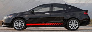 Lower Rocker Panel Stripes for the 2013 & Up Dodge Dart , with the