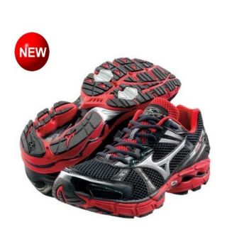 Mizuno Wave Inspire 8 Black Red Mens Running Shoes 8KN24262
