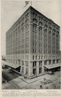 1903 E R Durkee Building 524 Washington St NYC Print Original Historic