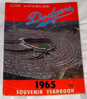 Los Angeles Dodgers 1965 Yearbook Original Champs