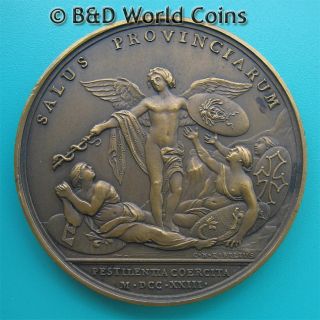  XV France French Perseus 41mm 36 5gr Bronze Medal Duvivier