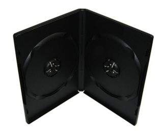 100 PREMIUM STANDARD Black Double DVD Cases (100% New Material)