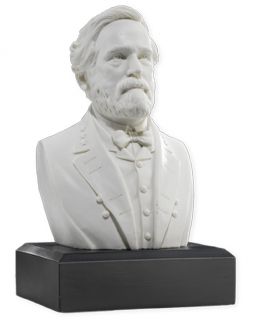 American Civil War General Robert E Lee Bust Statue Marble Finish Gift