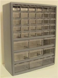 39 Bin Plastic Drawer Parts Bin Storage Organizer Cabinet Craft