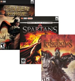 Strategy Pack 3X PC Games Spartans 7 Kingdoms etc New