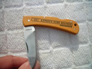 Nice Vintage USA Gerber Knife Speer CCI Outers RCBS Advertise Gun