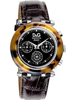 Dolce and Gabbana DW0573 Mens Genuine Leather Strap Watch