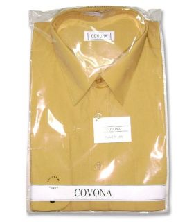 Mens Gold Color Dress Shirt CNV Cuffs Sz 19 1 2 36 37