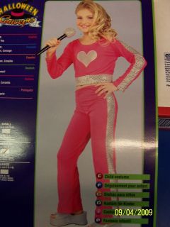 Pink Heart Diva Pop Star Hannah Montana Cute Dress Up Halloween Child