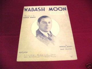1931 Wabash Moon Morton Downey Dave Dreyer Sheet Music