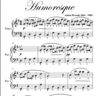 Humoresque Dvorak Easy Piano Sheet Music