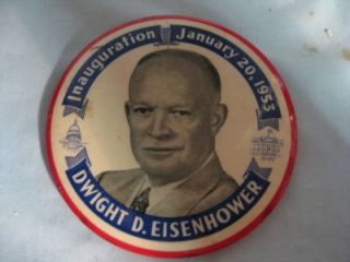 Inauguration 1953 Dwight D. Eisenhower Political Campaign button pin