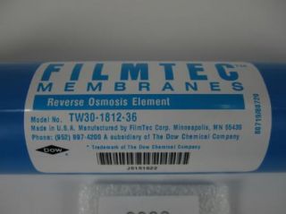 Dow Filmtec TW30 1812 36 Reverse Osmosis Membrane Replaces Desal TFM w