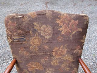 Vintage Upholstered Joined Fruitwood Armchair C1930