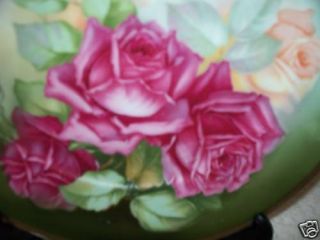 Antique THOMAS BAVARIA Germany MONTE CARLO 101 2 Roses Cake Plate Hand