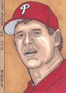 2012 Lenny Dykstra Philadelphia Phillies Baseball 1 1 ACEO Sketch Card