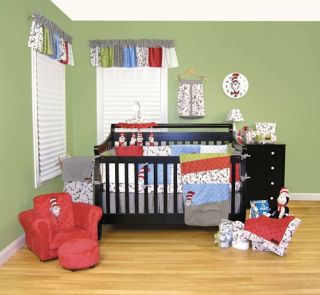 New Trend Lab 5 Piece Crib Bedding Set Dr. Seuss Cat in the Hat