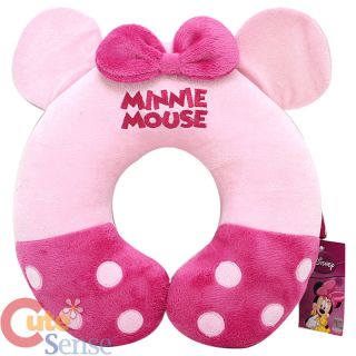 Disney Minni Mouse Neck Rest Pillow Cushion Pink Bow Ear 1