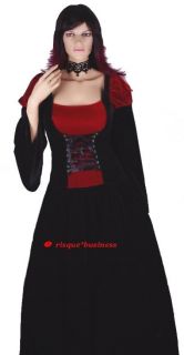 Gothic Medieval Vampire Vampiress Witch Fancy Dress Gown Costume   XXL