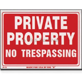  No Trespassing 9 x 12 Safety Sign for Home Business Office