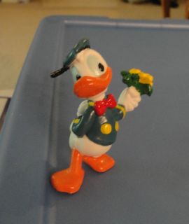 Donal Duck PVC Character Holding Flowers Brand New