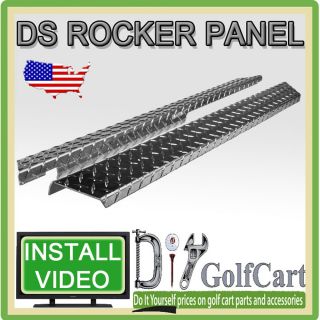 Club Car DS Diamond Plate Golf Cart Rocker Panel Accessory Kit