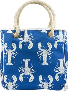 NWT Donna Dixon Canvas Tote / Handbag ~ Lobster ~ Blue