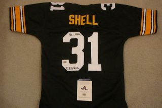 DONNIE SHELL SIGNED AUTO PITTSBURGH STEELERS JERSEY 4X SB CHAMPS AAA