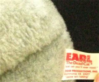 Earl The Dead Cat Plush Novelty 1985 Mad Dog Productions