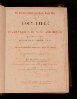  Pictorial National Comprehensive Family Holy Bible Scott And Henry