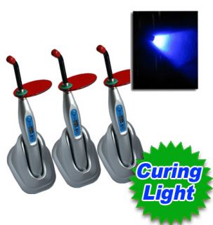 3pcs Dental Dentist Wireless Cordless LED B Curing Light Curing Lamp