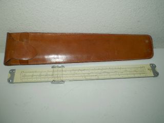 Vintage Pickett Eckel Slide Ruler Leather Case Excellent
