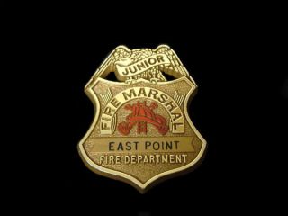 East Point GA Junior Fire Marshall Badge Fire Department