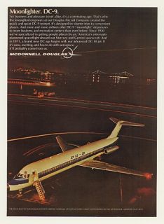 1969 McDonnell Douglas DC 9 Aircraft Moonlighter Ad