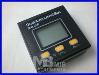  digital protractor inclinometer dual axis level box mib instruments