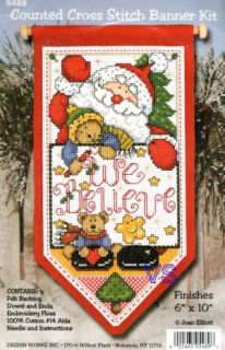 Design Works Counted Cross Stitch Kit 6 x 10 We Believe Banner Sale