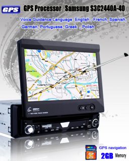 Versio 7 1 DIN Stereo Car TV DVD Player GPS Navigation