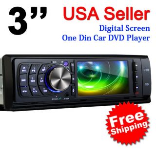 Car 3 Single 1Din in Dash DVD Player  FM USB SD Detachable Panel
