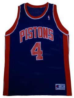 Joe Dumars Vintage Authentic Pistons NBA Jersey RARE 48