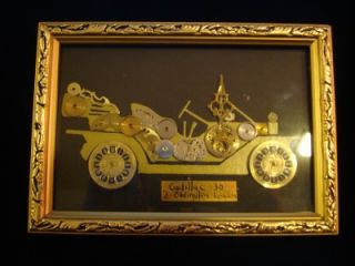 Epic Cadillac 30 Horological Automobilia Steampunk Man Cave Collage