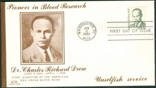 Dr Charles Richard Drew American Red Cross Justice FDC