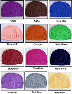 6pcs Crochet Hat Cap Beanie Baby Girl Toddler Lot