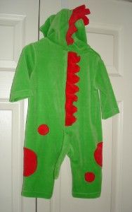 Toddler Green Plush Petes Dragon Costume Child 12 Months Halloween