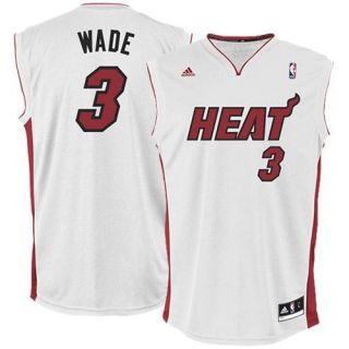 Adidas Dwyane Wade Miami Heat Revolution 30 Performance Jersey White