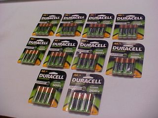 DURACELL AA 40 RECHARGEABLE 300X DURALOCK BATTERIES 10 4packs