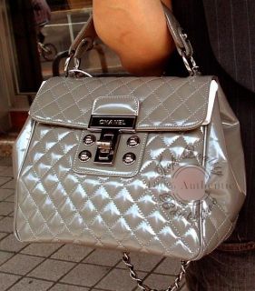  Chanel Mademoiselle Patent Kelly Patent Framed Bag Purse