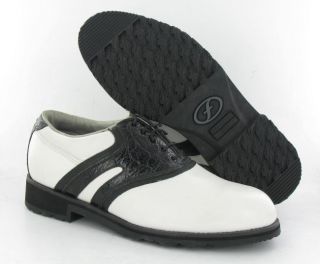 Florsheim Golf Shoes 83704 White Black Mens New $140