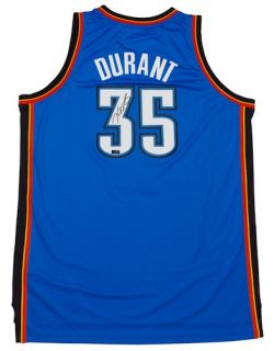 KEVIN DURANT Autographed Replica Blue Jersey   Panini Authenticated