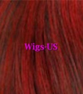 Black Dark Red Burgundy Chin Length Bob Skin Part Wig