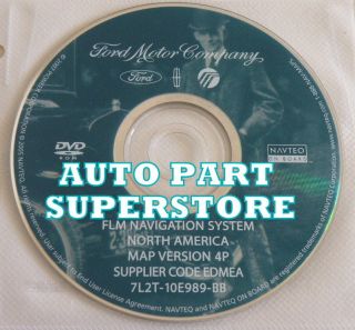2007 Lincoln MKX MKZ Navigation System DVD Map Disc 4P 07 Lincoln
